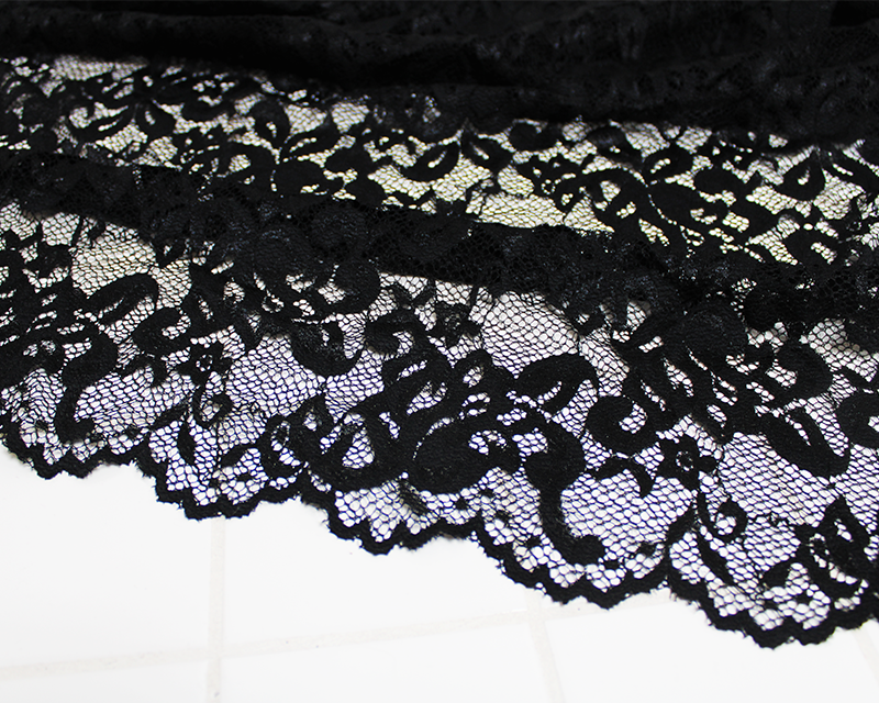 Scalloped stretch hot sale lace fabric